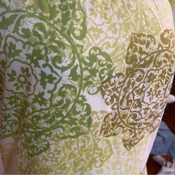 Coldwater Creek Fit & Flare MIDI Dress Size 8 Yellow Green Spring Church Office - Picture 7 of 8